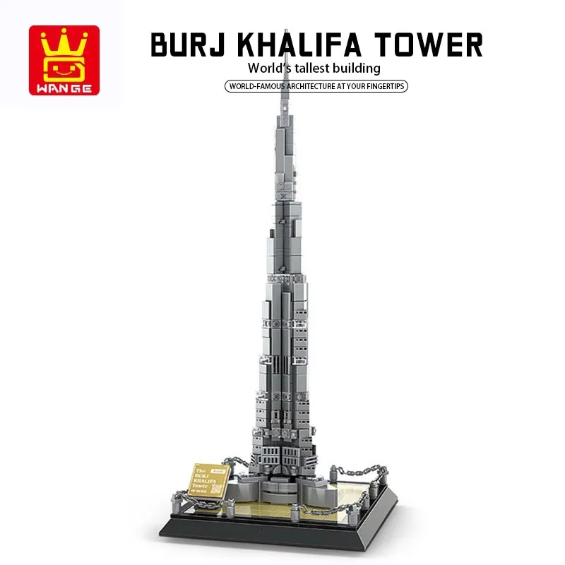 Башня Дубая Бурдж Халифа всемирно известные строительные блоки уличные игрушки