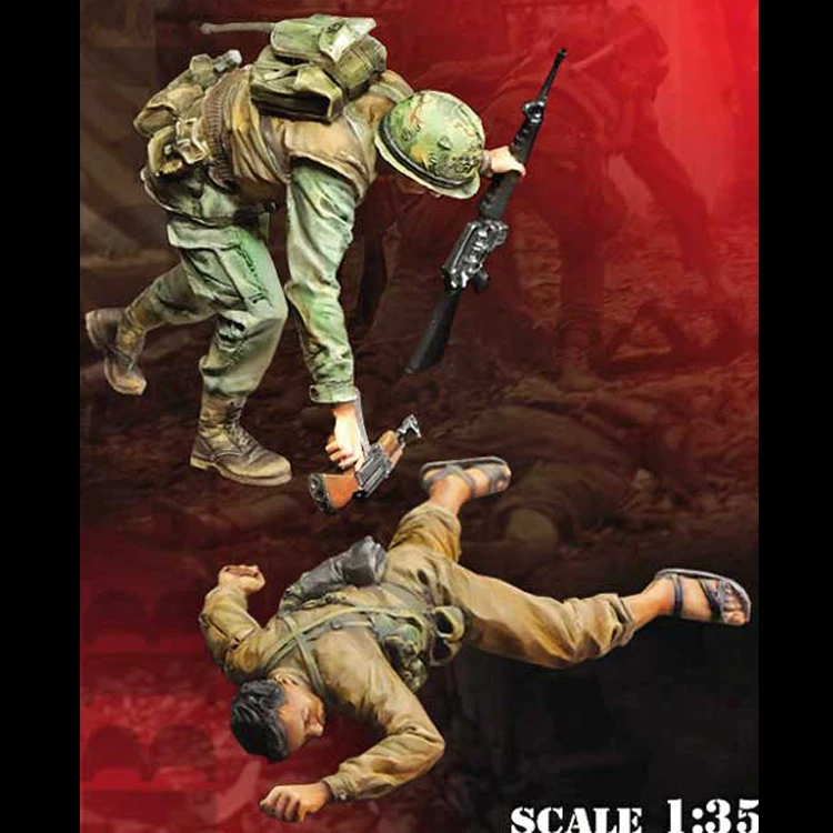 1/35 USMC Круглый угол смоляная модель солдат GK военные темы второй мировой войны