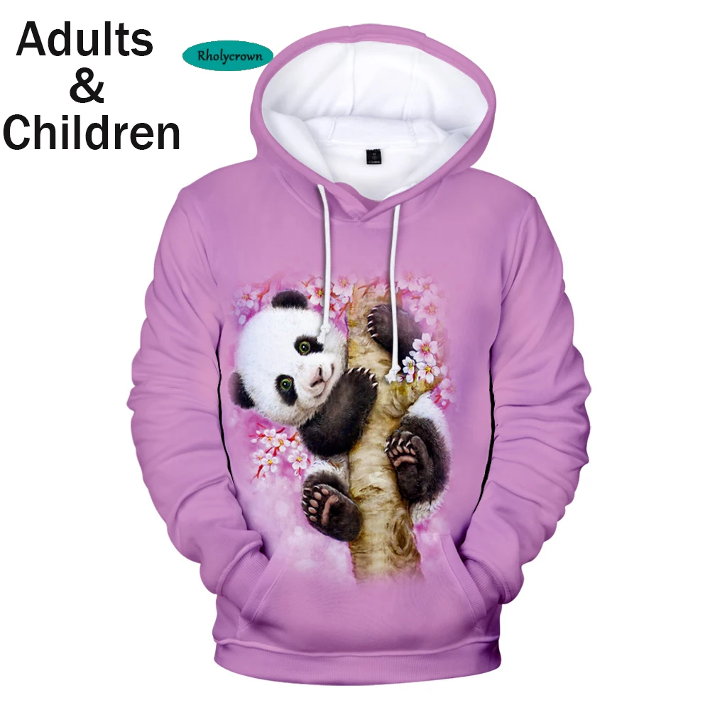 

Cute 3D Animal Panda Hoodies Boy Girl Sweatshirts Spring Autumn Harajuku Hooded Loved by kids Panda pullovers boys girls Hoodie