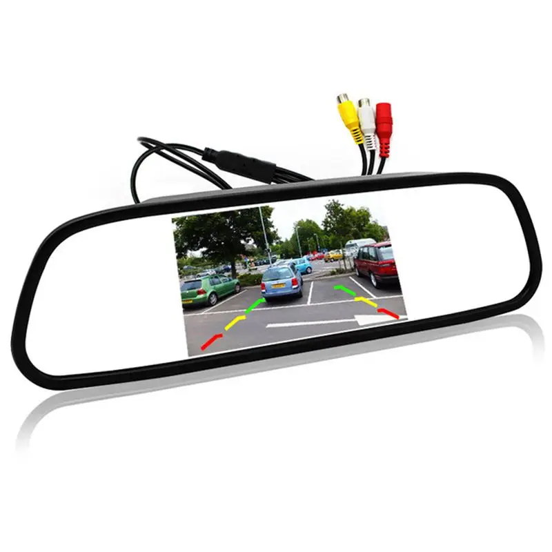 

Зеркало-монитор для парковки автомобиля, 5-дюймовый цифровой цветной TFT дисплей 800x48 дюймов, 2 видеовхода для камеры заднего вида, Система пом...