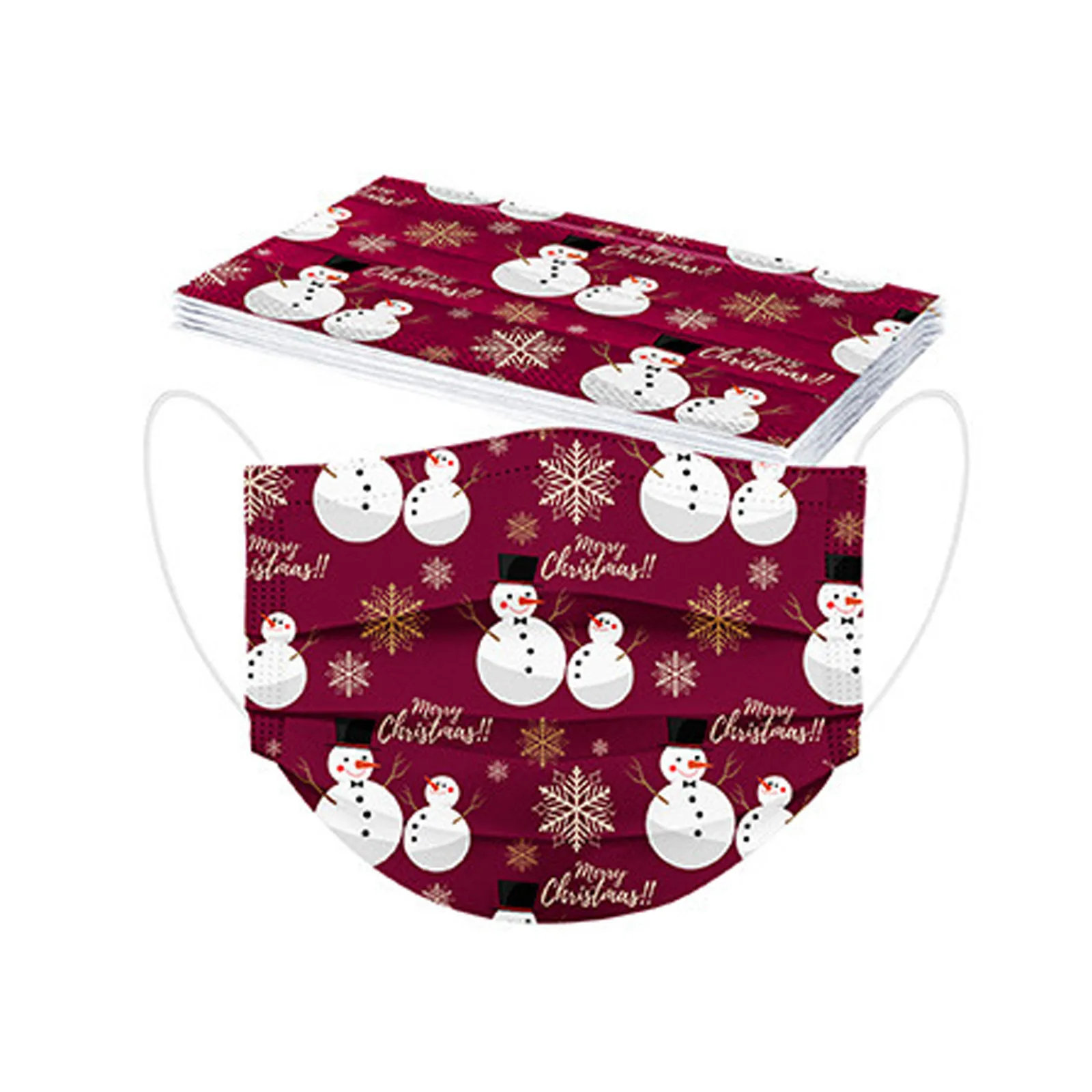 

10pcs Christmas Masks Printed Cartoons Disposable Mask Child 3-layer Boy Girl Kids Fish Masks masque enfant Halloween Cosplay