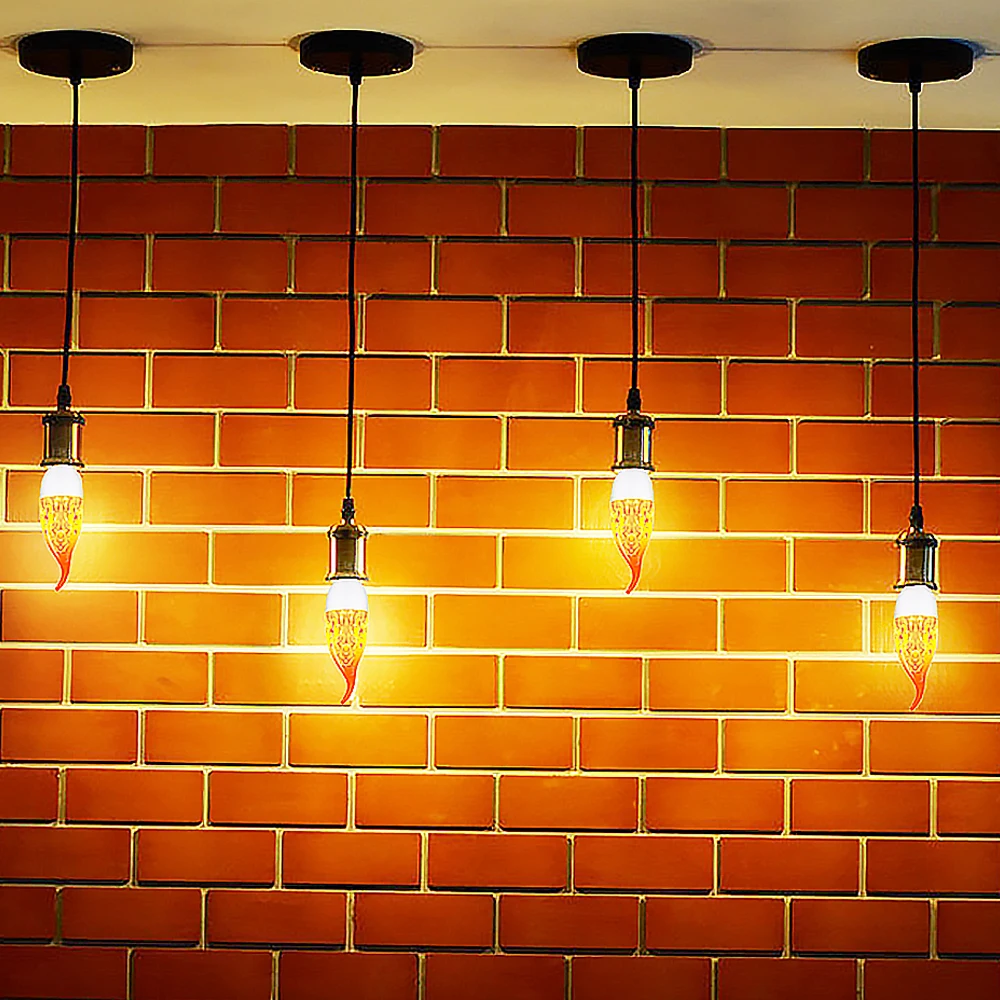

FOXGBF LED Bulb Light Flame Effect Bulbs Lighting Flickering Emulation Home Christmas Decoration E14 Candle Outdoor Party Lamp
