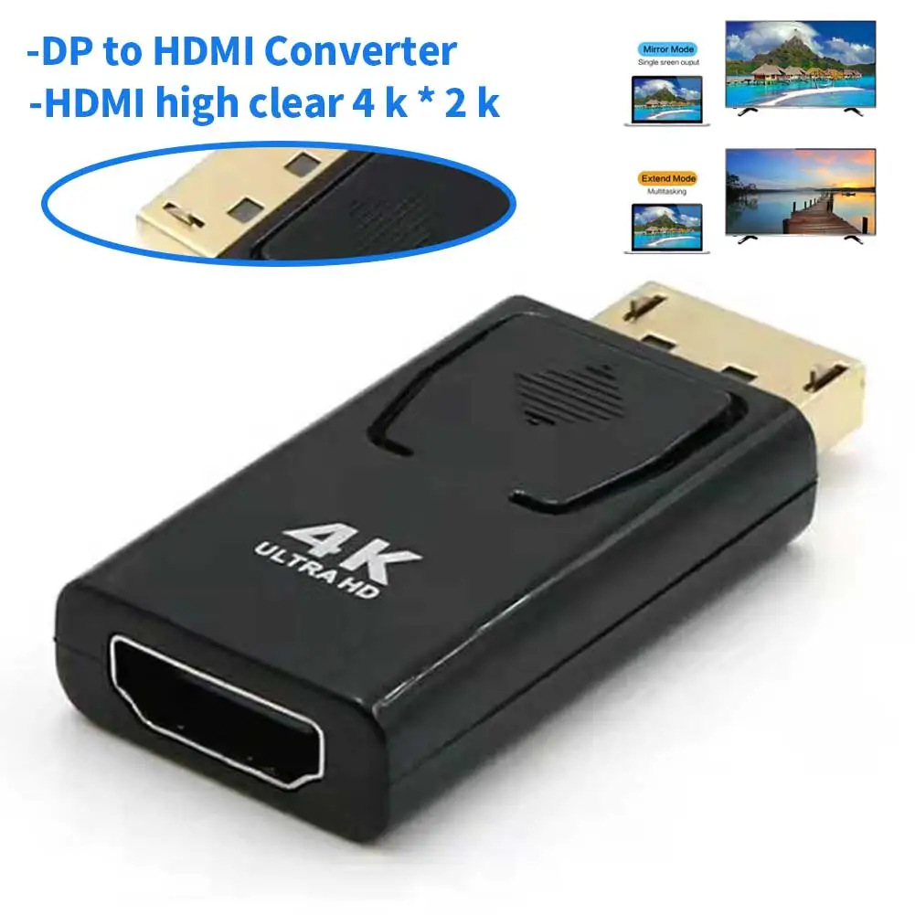DisplayPort To HDMI Adapter Female To Male 4K 60HZ HDTV Cable Adapter Video Audio For PC TV Projector