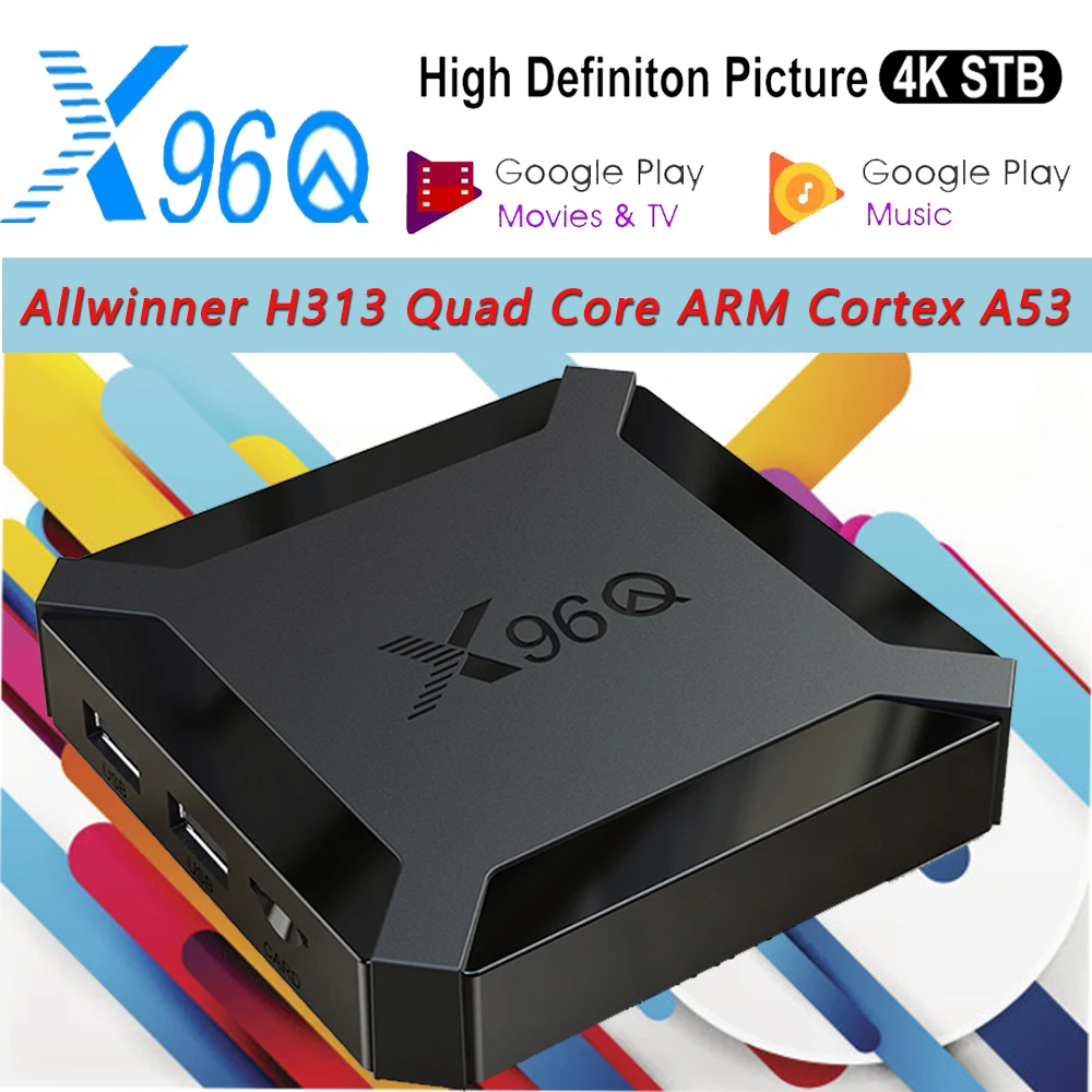 Тв-приставка X96Q Android 10 0 2 гб 16 четырехъядерный Allwinner H313 4K 4G wi-fi Netflix Youtube тв-приставка