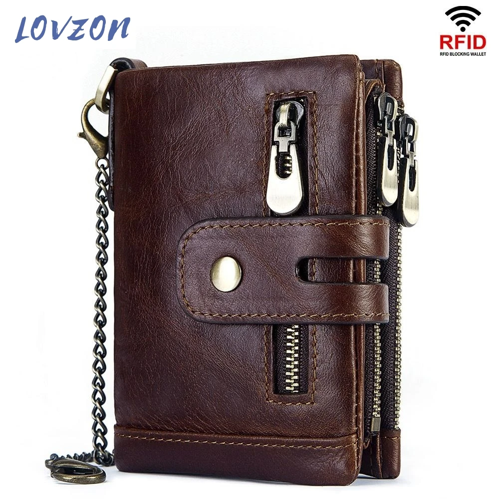 

K-STAR Rfid Genuine Cow Leather Wallet Men Coin Purse Male Cuzdan PORTFOLIO MAN Portomonee Small Min Walet Pocket Fashion Hasp