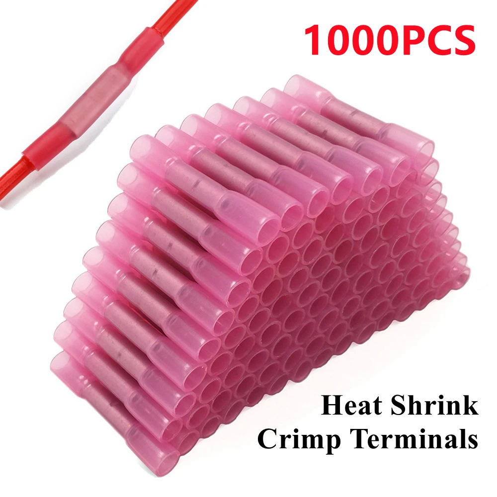 

500/1000 шт., термоусадочные клеммы для проводов 22-18 AWG