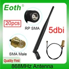 EOTH 20 шт. 868 МГц антенна 5dbi sma female 915 МГц lora antene iot модуль lorawan antene ipex 1 SMA Штекерный Удлинительный кабель