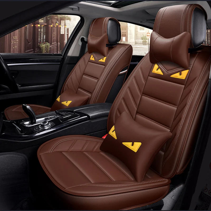 Универсальные кожаные чехлы на сиденья автомобиля ZRCGL для Alfa Romeo Giulia Stelvio 2017