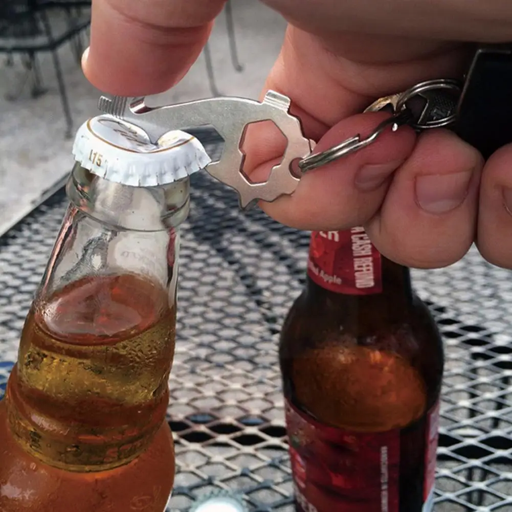 

20-in-1 EDC Multi-tool Mini Key Chain Multi Tools Carabiners Camping Keychains Outdoor Small Survival Travel Hook Gravity T L9E9