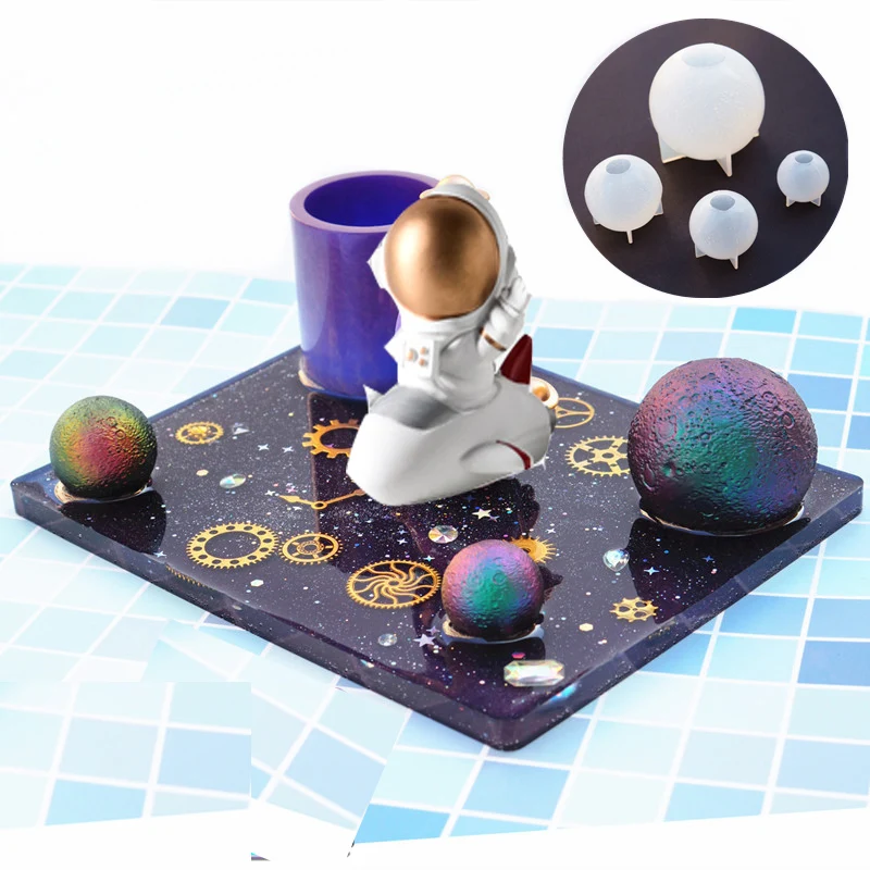 Форма силиконовая для ожерелья в форме Луны и шара украшение бижутерии сделай