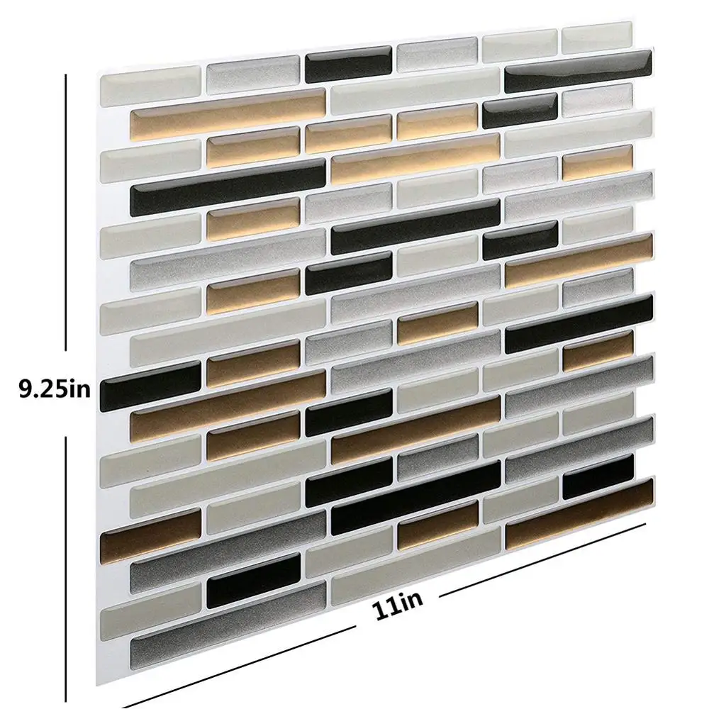 

Waterproof 3d Ceramic Tile Wall Stickers Room Background Self-adhesive Pvc Wallpaper For Kitchen Bathroom Decoration Stickers