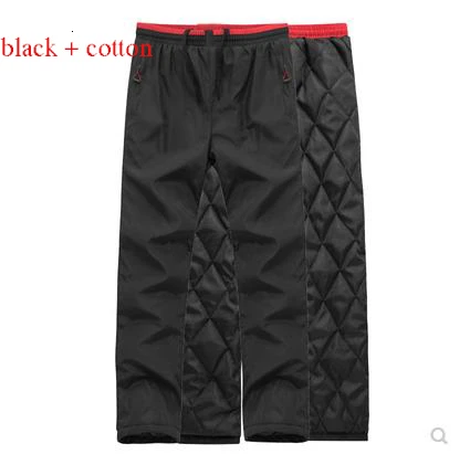 black thick Pants Men Easy Thickening Sweatpants Windbreak Add Cotton Fleece Warm Trousers Men Student Casual Long Pants Joggers Streetwear - Цвет: black thick