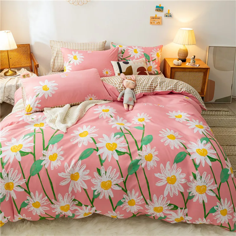 

Bedding set duvet cover comfortable skin-friendly luxury minimalist style Nordic bedspread double bed for couples 150