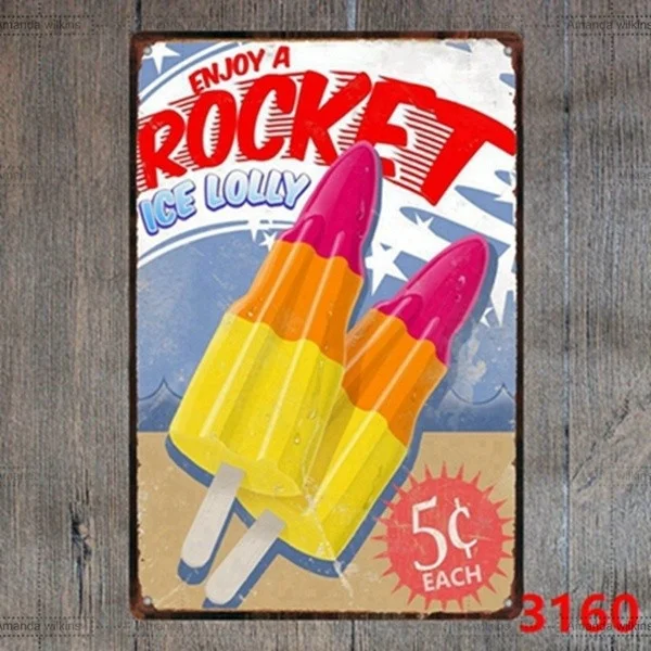 

Novelty Signmetal Tin Sign 20*30 cm enjoy a et icelolly Decor Bar Pub Home Vintage Retro Poster comic stier