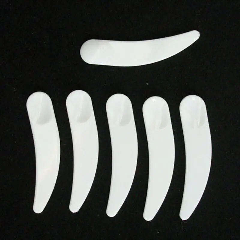 

10pcs Mini Cosmetic Spatula Scoop White Plastic Spoon Facial Mask Stick Face Beauty Disposable Makeup Maquillage Tools Equipment