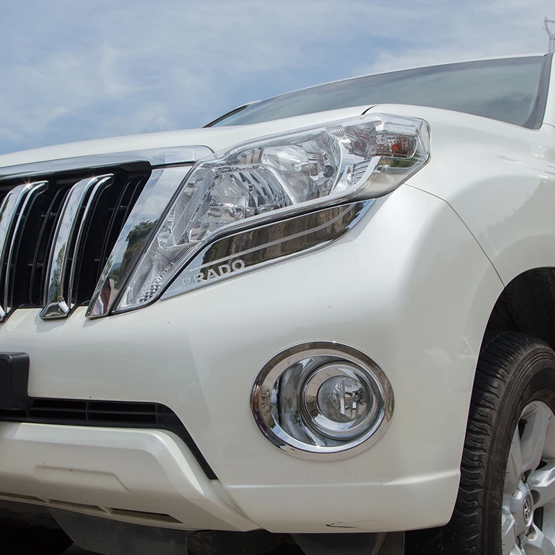 Для Toyota Land Cruiser Prado FJ150 2014 2017 ABS хромированные передние накладки на заднюю панель