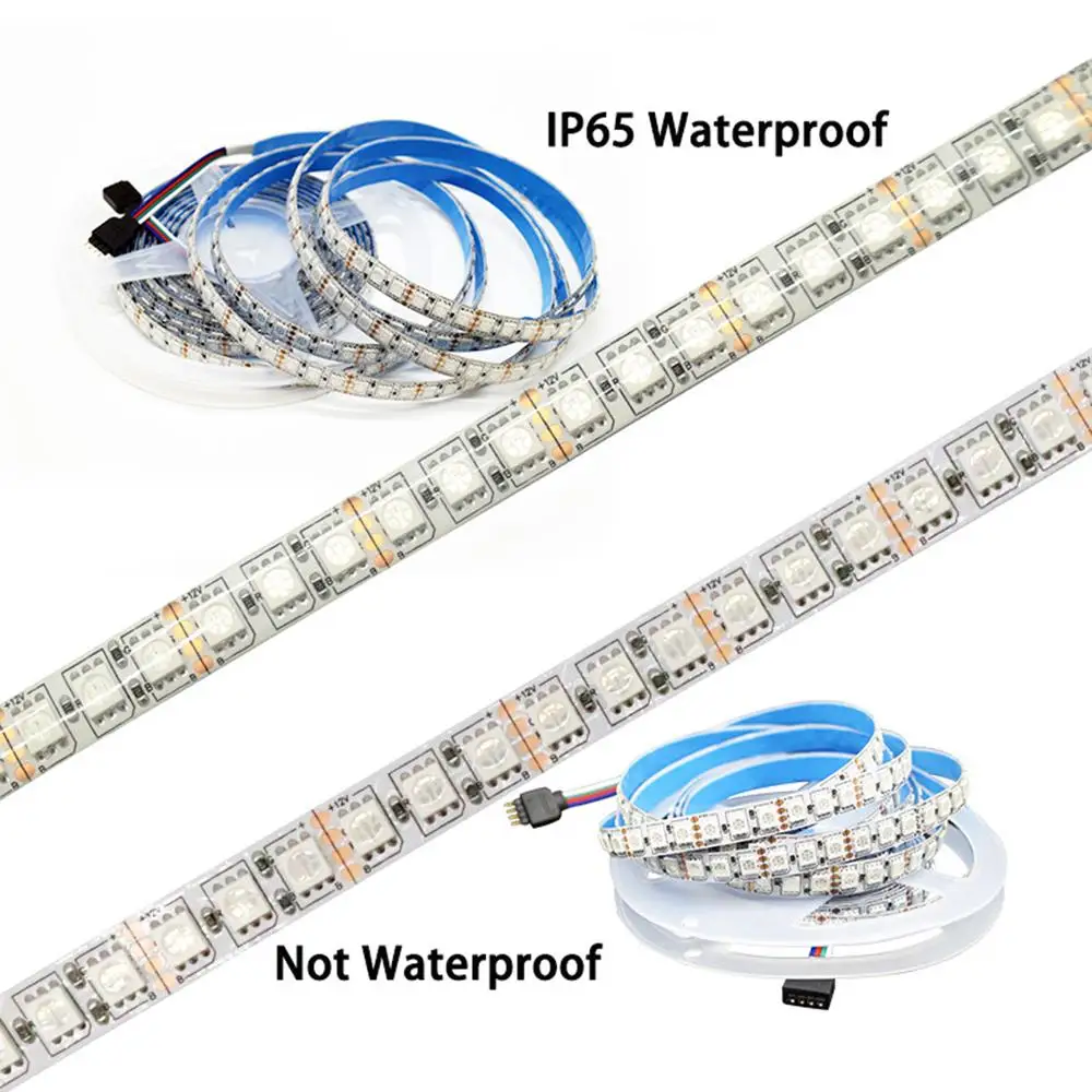 Светодиодная лента RGB водонепроницаемая IP65 5050 12 В 600 светодиодов 5 м гибкая