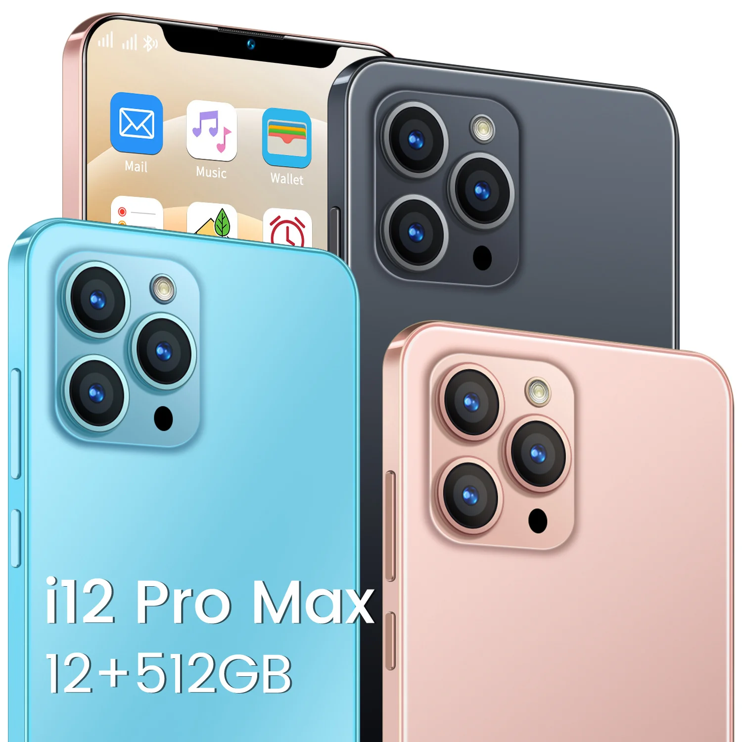 

2021 Hot Global Version I12Pro Max 6.7Inch Smartphone 5800mAh 12+512GB Full Screen Face ID Fast Shipping 4G 5G Network Cellphone