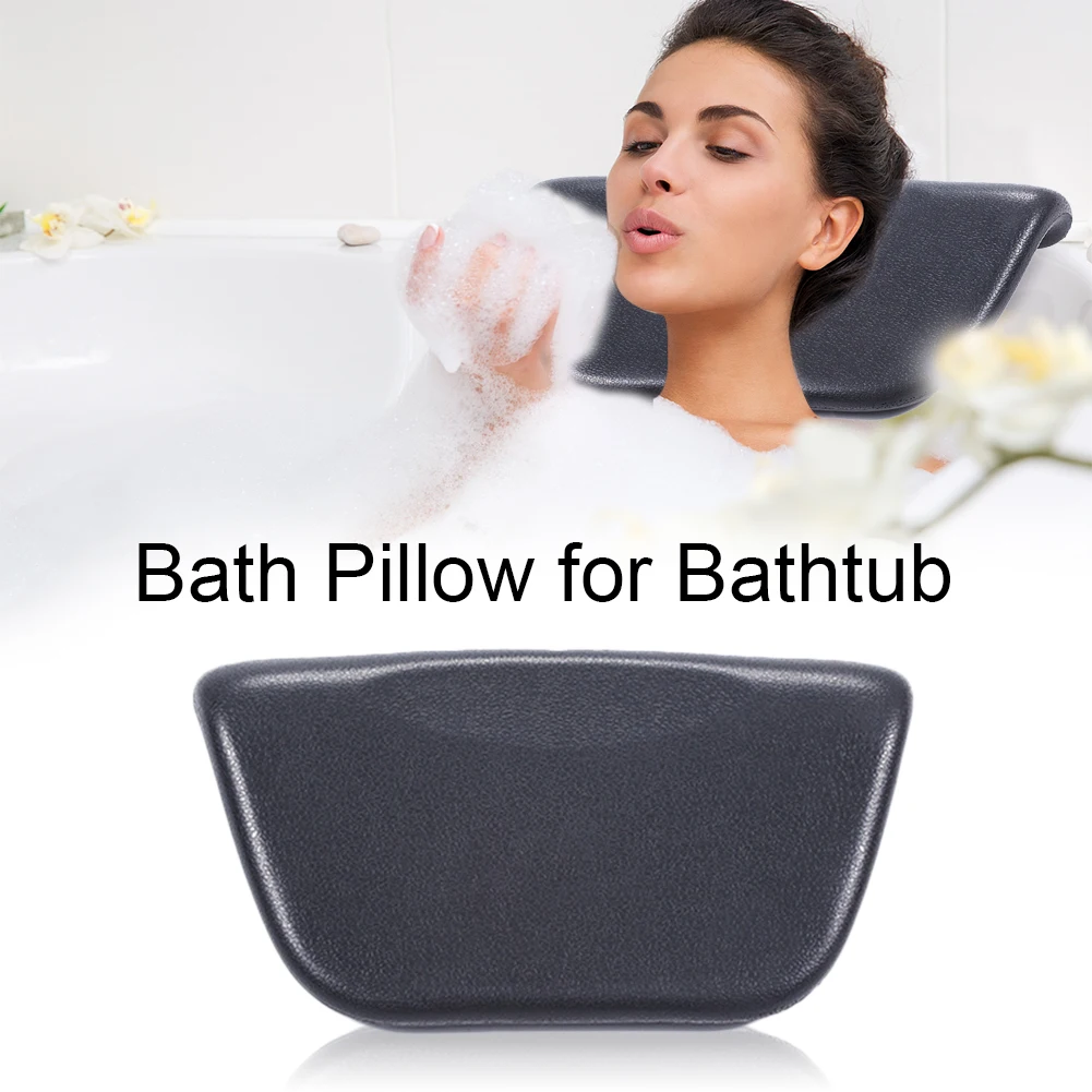 

Подушка для ванны с нескользящей присоской, эргономичная подушка для спа, помогает поддерживать голову, спину, плечи и шею