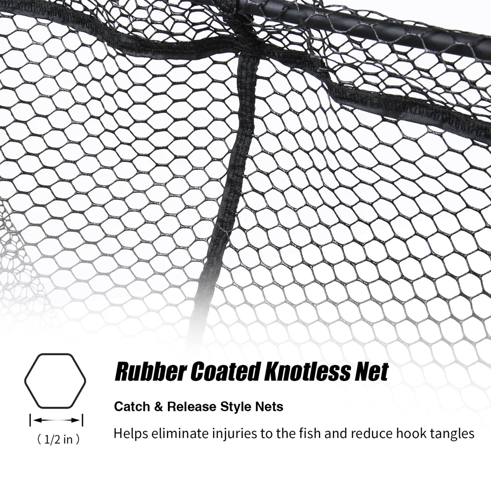 Портативная рыболовная сеть Goture складная монофиламентная 86 см 100 108 с линейкой и