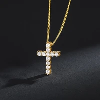 vintage classic crystal cross necklace for women fashion neck chain for men cross choker pendants female religious jesus jewelry