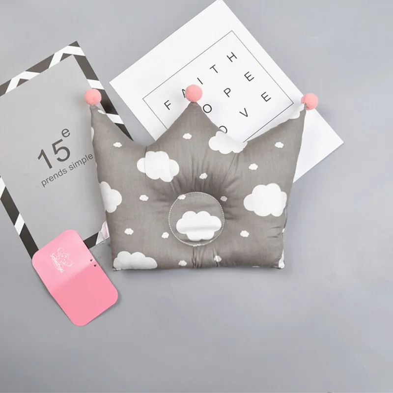 

0-12 Months Baby Shaping Pillow Prevent Flat Head Infants Crown Dot Bedding Pillows Newborn Boy Girl Room Decoration Accessories