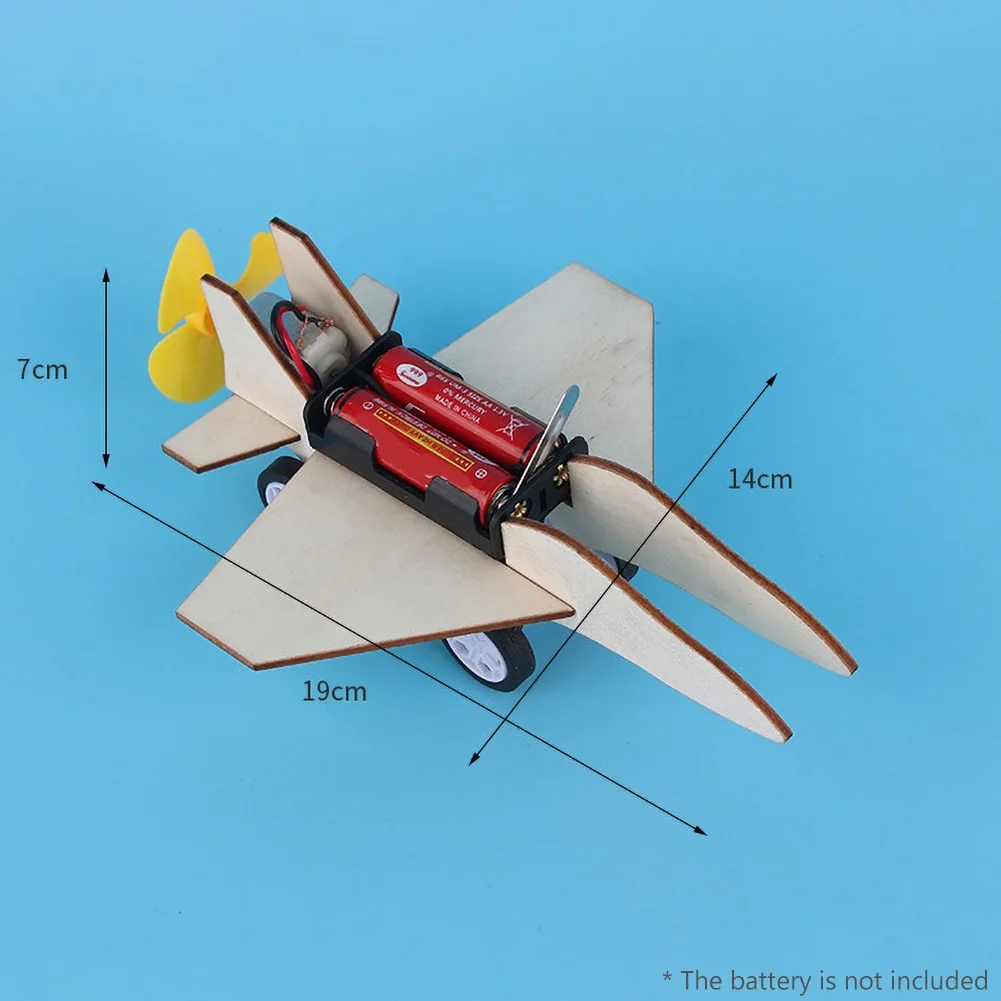 

Kids Creative DIY Assembly Electric Slide Airplane Model Science Experiment Toy