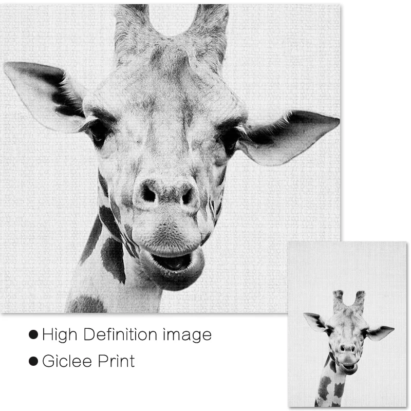Настенный декор для детской комнаты с принтом жирафа Большие плакаты и принты