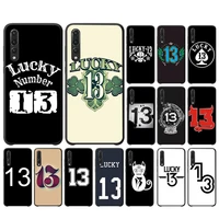 maiyaca lucky number 13 phone case for huawei p30 40 20 10 8 9 lite pro plus psmart2019
