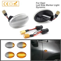 2pcs dynamic led front fender side marker turn signal light lamps for opel astra f corsa b c combo c meriva a tirgra a sintra