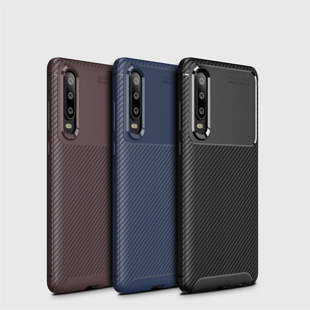 Противоударный матовый чехол из углеродного волокна для Huawei p30 pro lite p40 Mate 20 30 Pro
