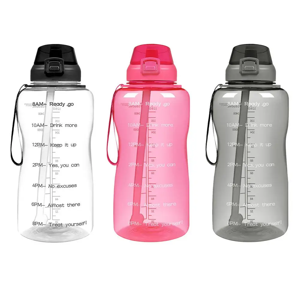 

2L Portable Water Bottle For Outdoor Sports BPA-free Water Material Bounce Cover Marker Plastic Cup