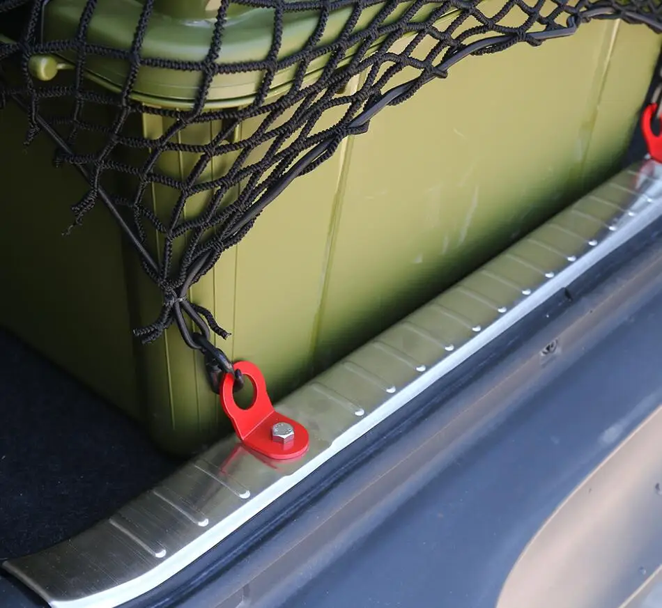 Сетка для груза багажника Sansour Metal Auto Tail Rear Trunk Cargo Luggage Net Lock Hook Floor Hooks For Suzuki Jimny 2007-2015 Interior Car Accessories.