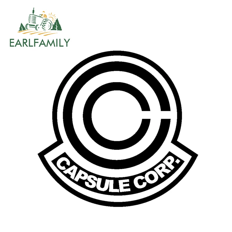 EARLFAMILY 13 см x 13 см чехол Capsule corp с надписью: "Dragonball Z Милый Забавный наклейка автомобиля Стикеры JDM окно автомобиля мотоцикла стайлинга автомобилей черный/серебристый