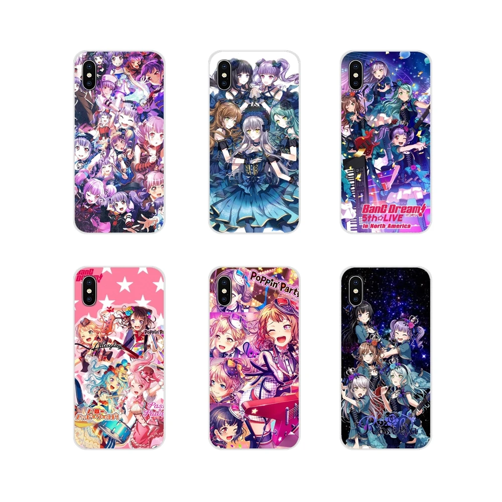 Аксессуары чехол для телефона чехлы Apple iPhone X XR XS MAX 4 4S 5 5S 5C SE 6 6S 7 8 Plus ipod touch BanG Dream anime
