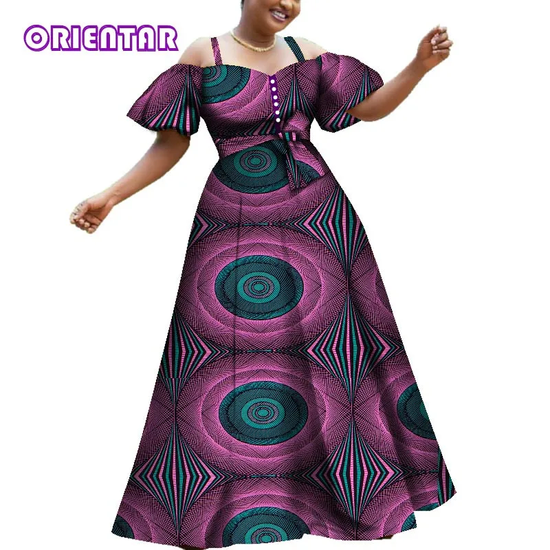 ORIENTAR Женская обувь в африканском стиле Модные платья с открытыми плечами буфами