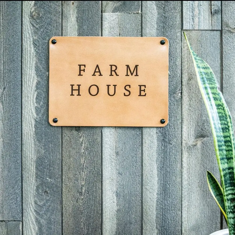 Кожаный дом на заказ вывеска для декора индивидуальный подарок Него