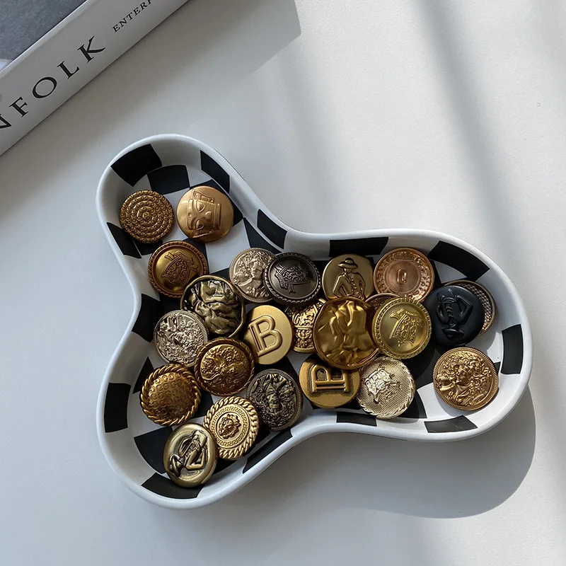 Luxury Metal Buttons Gold Settings For Clothing Coat Cuff Decoration Diy Crafts Supplies Apparel Retro Sewing Shank Button 6pcs | Дом и сад