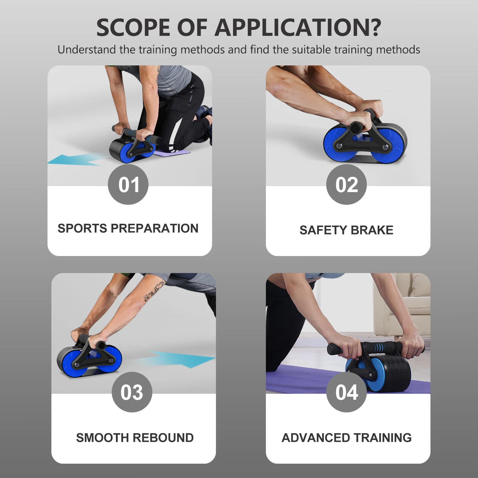 

1pc Abdominal Wheel Ab Roller Wheel Practical Exercise Equipment for Gym Home
