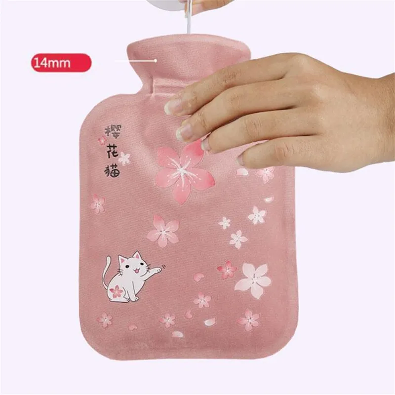 

Cartoon Warm Hot Water Bottle Mini Portable Plush Washable Water Injection Safety Explosion-proof Warm Hands Bag Handwarmer