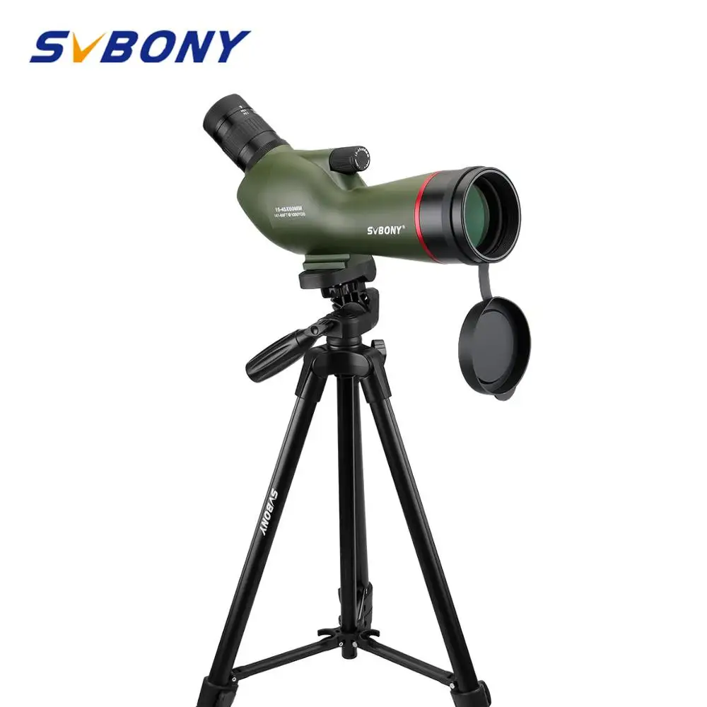 

SVBONY SV19 Зрительная труба 15-45x60 зум телескоп водонепроницаемый для стрельбы из лука наблюдение за птицами FMC + 49 "крепление F9328G