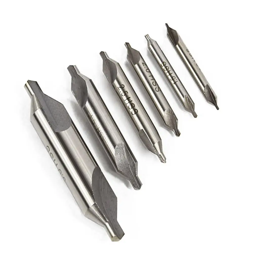 

Center Drill Mill Tooling Angle 60 Degree Bits Combined Countersinks Drills Set 1.0mm 1.5mm 2.0mm 2.5mm 3.5mm 5mm Metal Drill