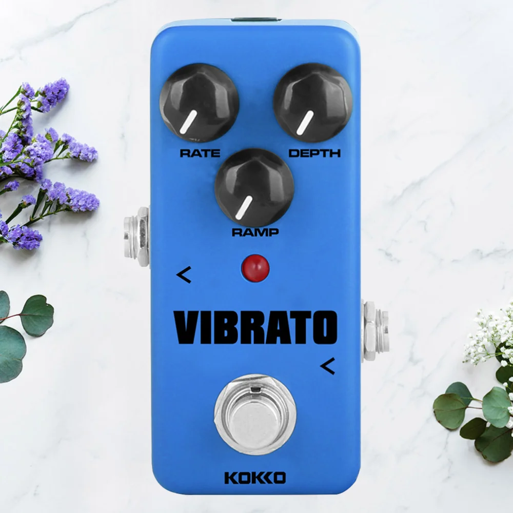 

Electric Guitar Effect Pedal Vibrato Guitarra Effects Mini Tremolo True Bypass Guitar Part Accessories (Blue)