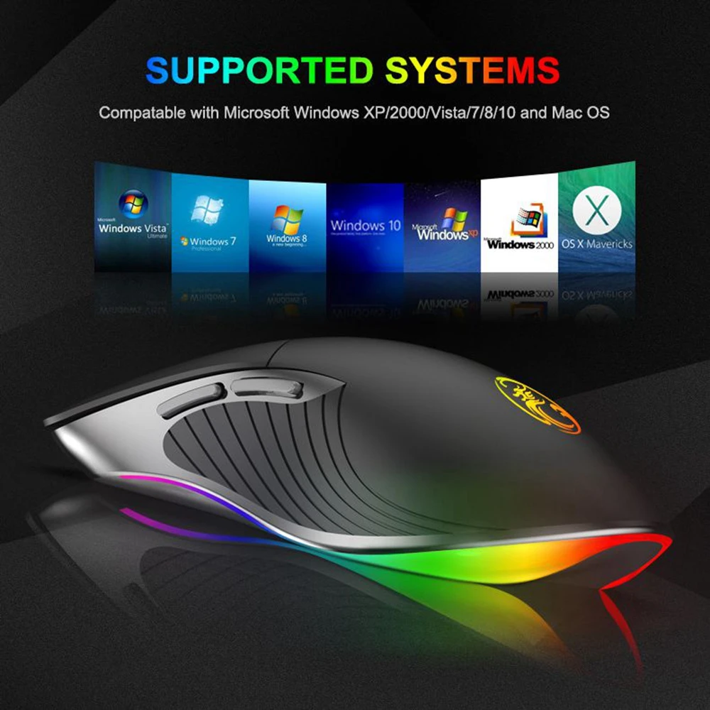 Мышь Компьютерная Проводная игровая эргономичная 6 кнопок 6400 DPI RGB | Компьютеры и