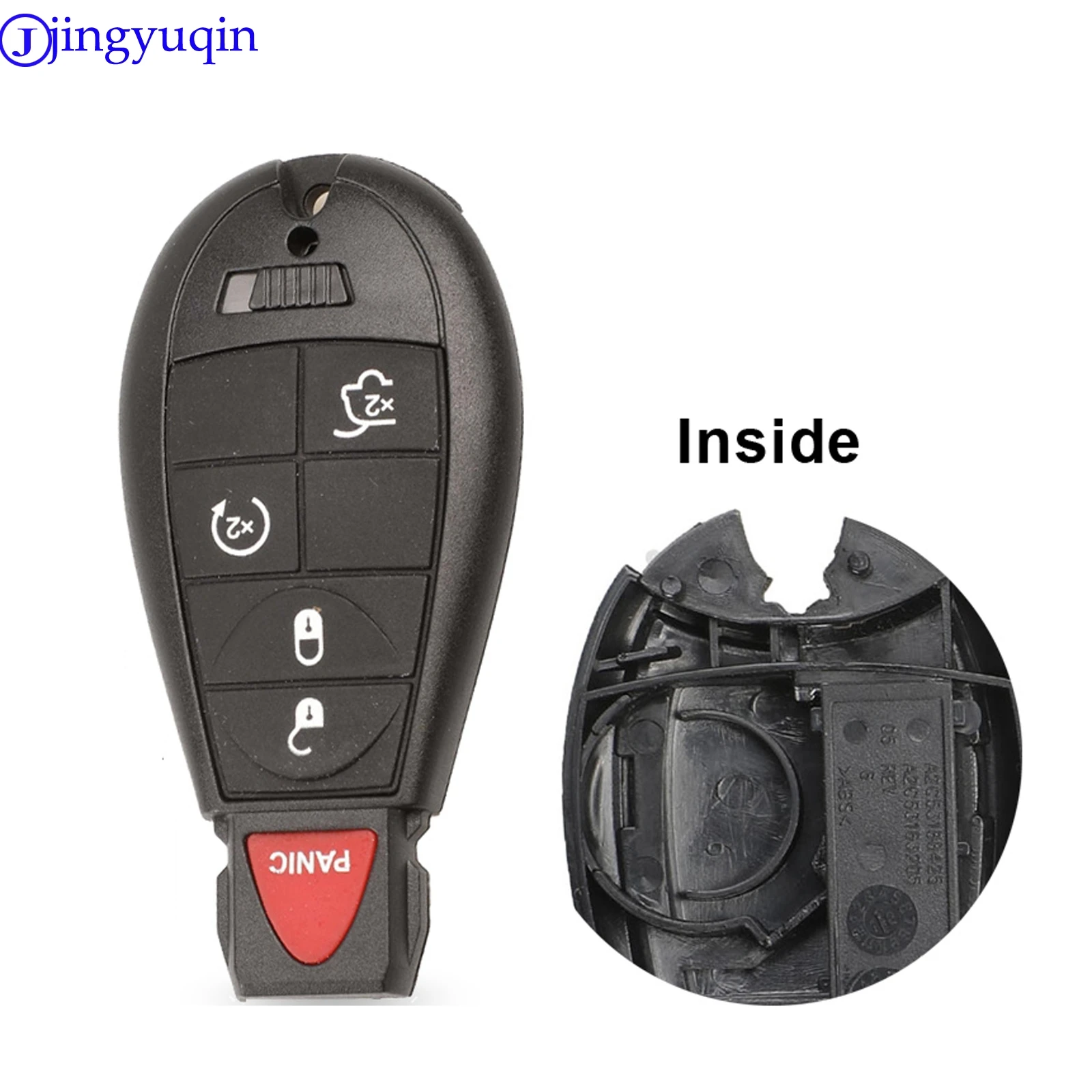 

jingyuqin 5 Buttons Replacement Smart Remote Car Key Fob Shell Case Styling Cover For Chrysler For Jeep /Dodge
