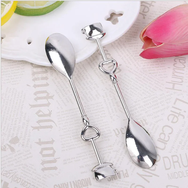 2 шт./лот свадебный подарок сувенирная кофейная ложка для пары влюбленной посуда