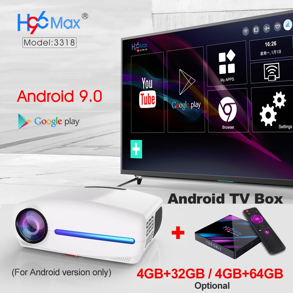 WZATCO C2 1920*1080P Full HD светодиодный проектор с 4D цифровым Keystone 6500 люмен Домашний кинотеатр портативный HDMI проектор СВЕТОДИОДНЫЙ Proyector