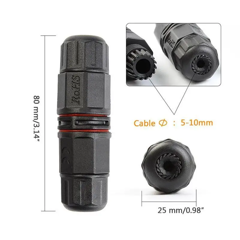 3 способа распределительная прямые соединительных коробов IP68 Водонепроницаемый