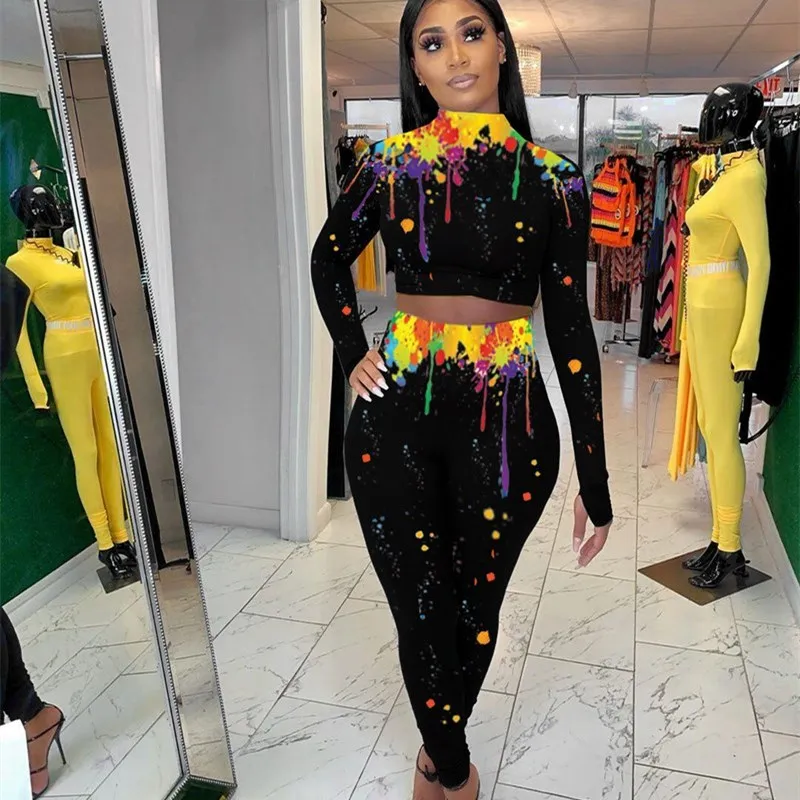 FQLWL краска осень 2020 одежда в уличном стиле одинаковые комплекты комплект из 2