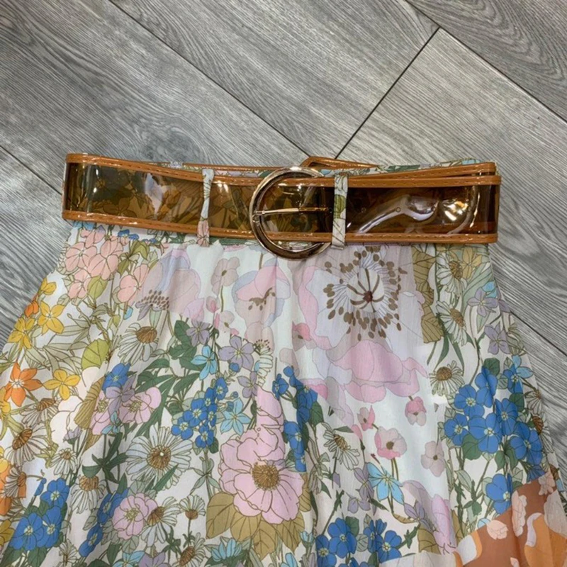 Женский комплект из двух предметов с цветочным принтом и рюшами VGH рубашка